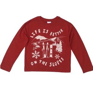NWT Hanna Andersson Ski Slopes Red Tee